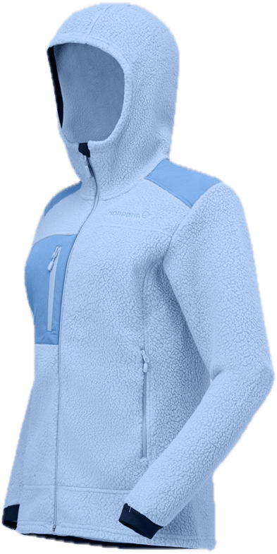 Norrøna Women's Trollveggen Warm3 Zip Hood Cashmere Blue/allure Norrøna
