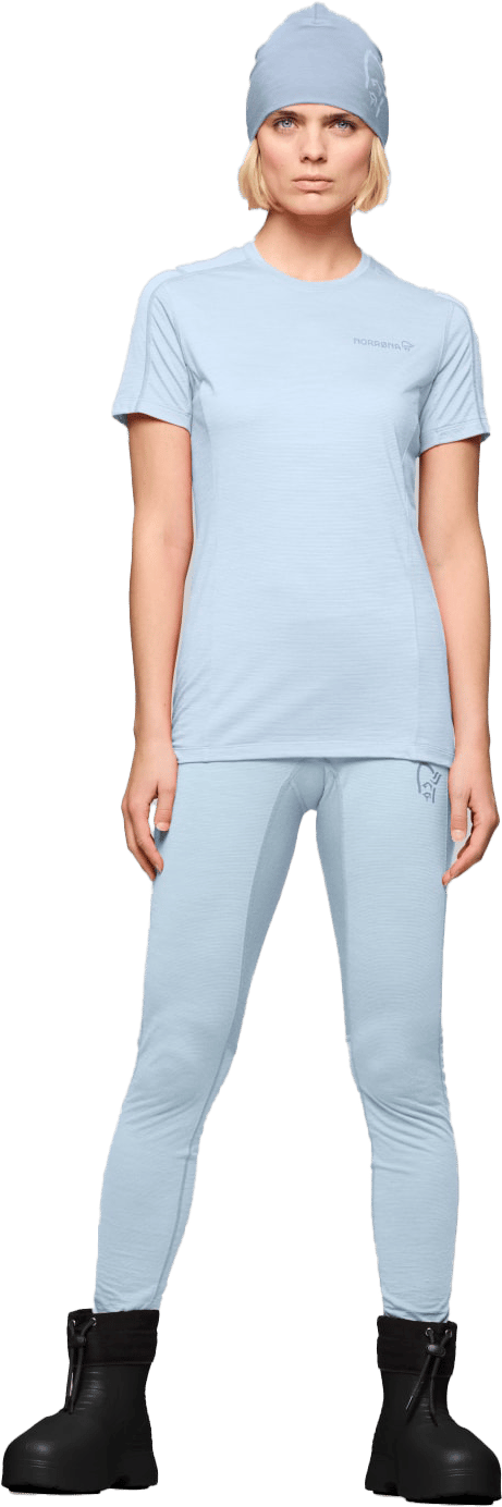 Norrøna Women's Falketind EqualiserUll T-shirt Cashmere Blue Norrøna