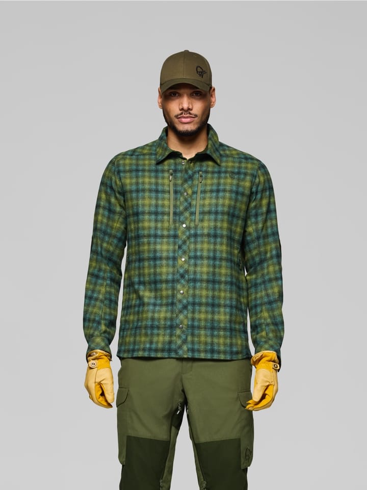 Norrøna Finnskogen Wool Shirt M'S Forest Green Norrøna