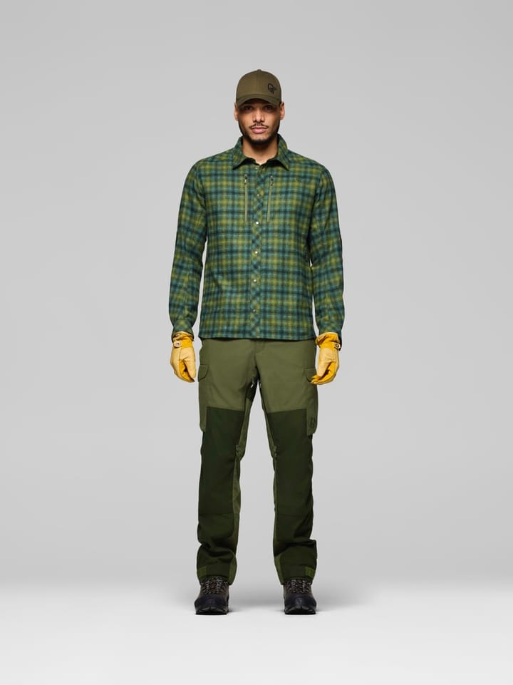 Norrøna Finnskogen Wool Shirt M'S Forest Green Norrøna