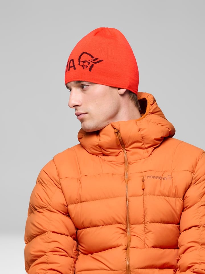 Norrøna /29 Light Merinoull Logo Beanie Baked Apple Norrøna