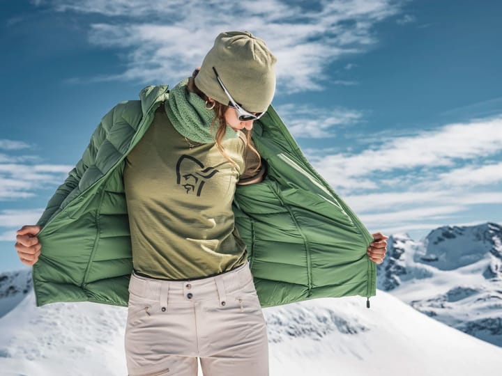 Norrøna Women's Femund Down700 Zip Hood Dark Ivy Norrøna