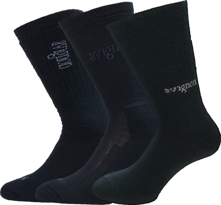 Avignon Unisex Liner/Terry/Wool Thick Socks Basic Black Avignon