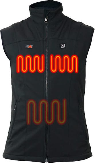 Men's Heating Vest Softshell Powerbank Basic Black Avignon