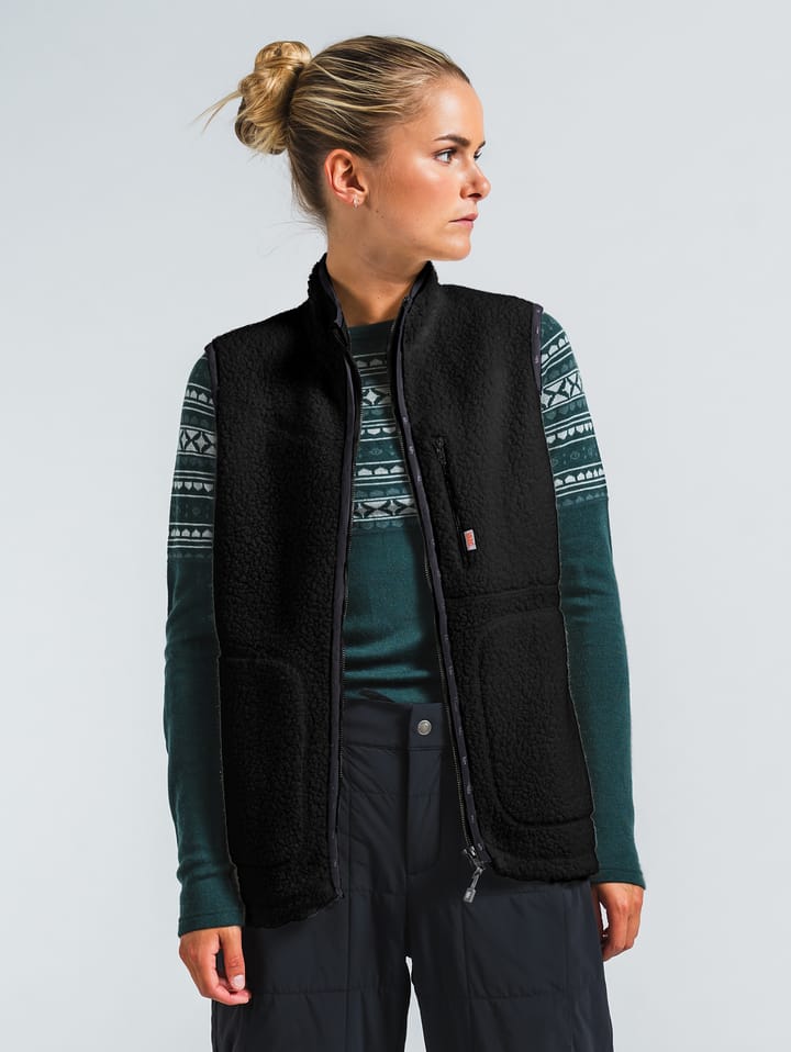 Varg Women's Vargön Fat Wool Vest Black Granite Varg Varg Women's Vargön Fat Wool Vest Black Granite Varg