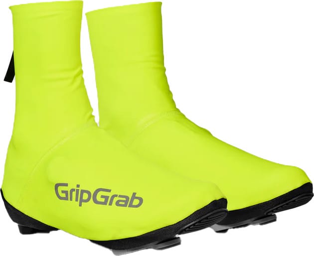 Gripgrab Pacr Waterproof Road Shoe Covers Yellow Hi-vis Gripgrab