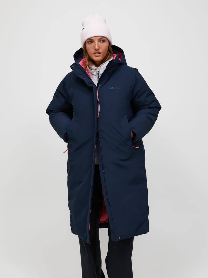 Peak Performance Women's Treeline HIPE 2L Down Shell Parka Blue Shadow/frosted Blossom/ Peak Performance