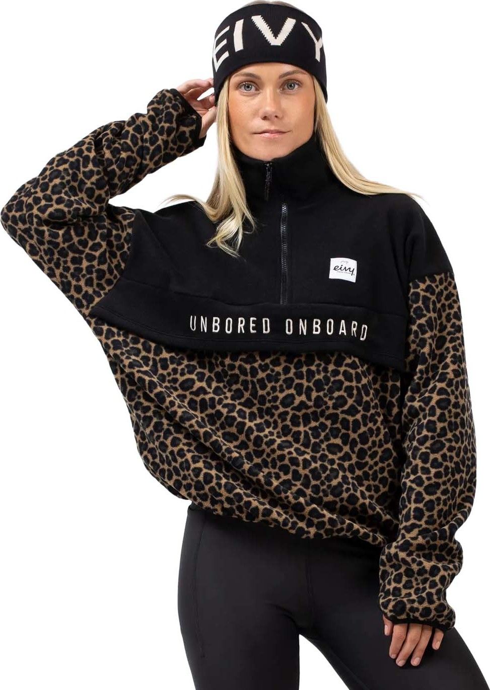 Eivy Women's Ball Fleece Leopard / Black