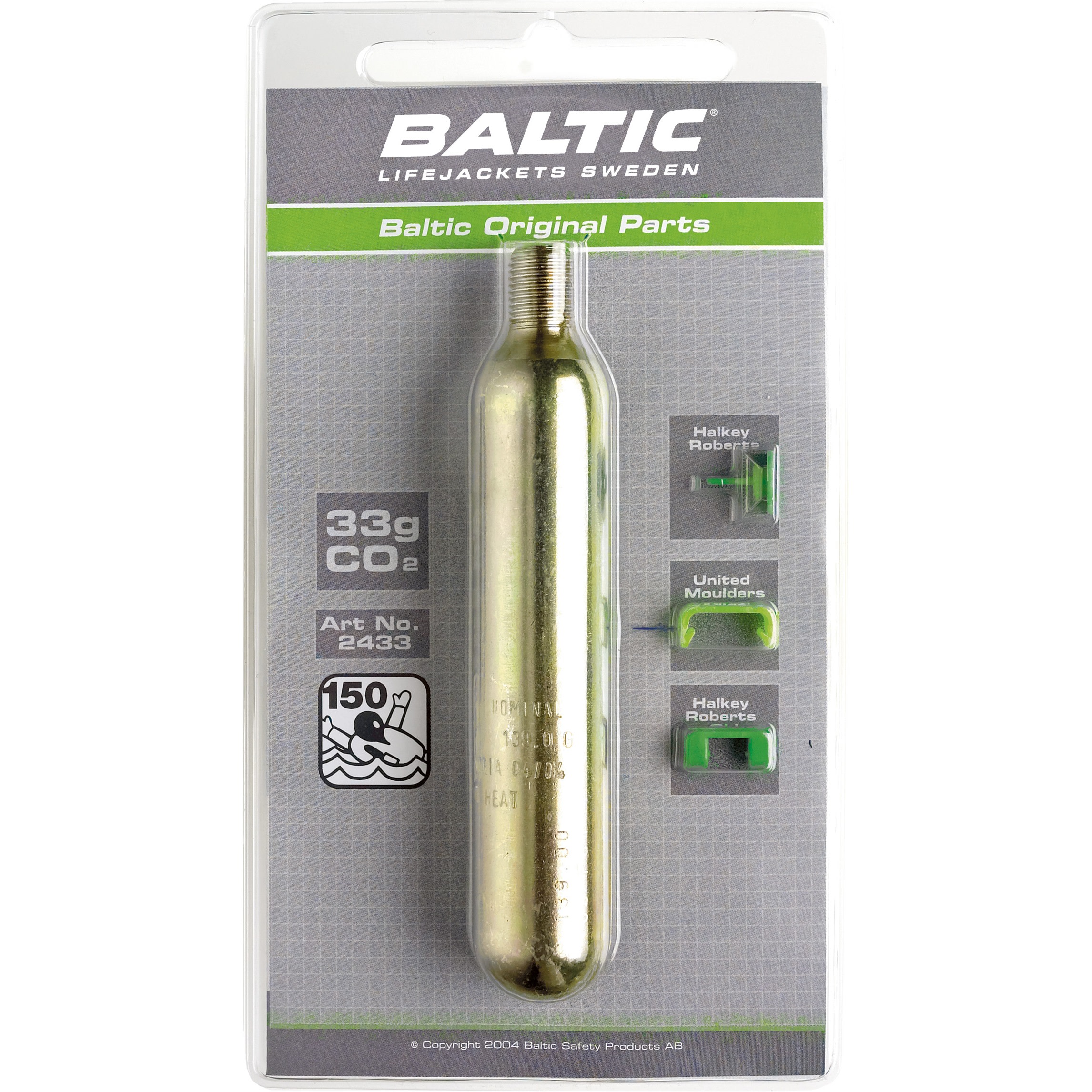 Baltic Co2-patron 33g M. Säkerhetssti Nocolour Flytvästar No Size