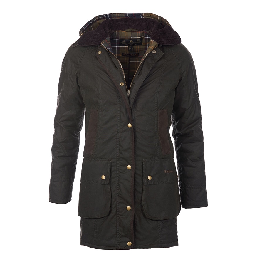 Barbour Women's Bower Wax Jacket Olive Lättvadderade vardagsjackor UK 14 / EU 40