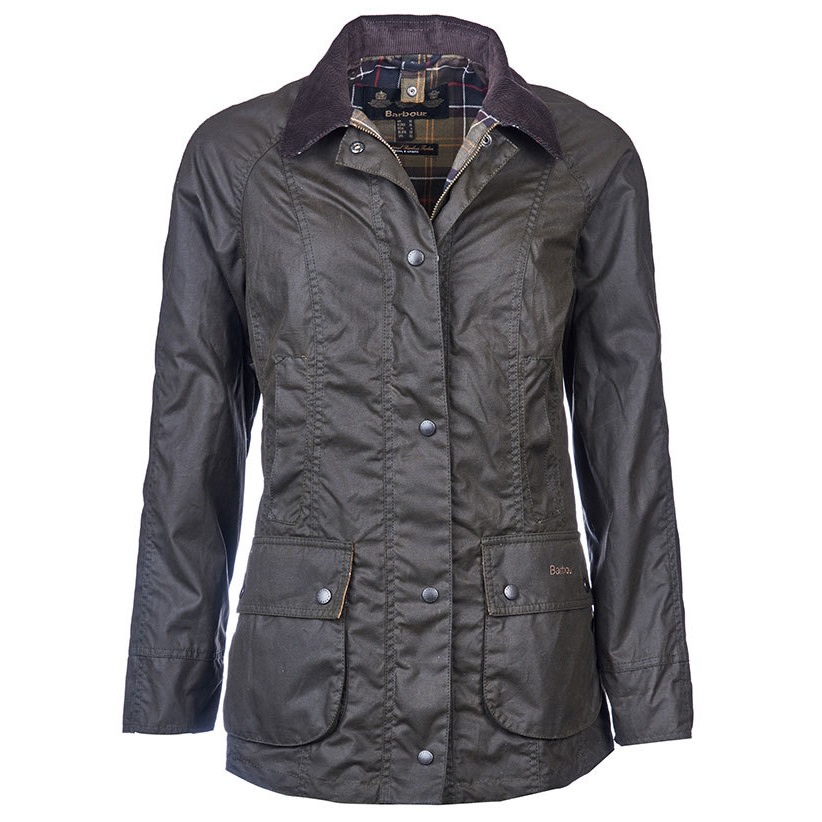 Barbour Women's Classic Beadnell Wax Jacket Olive Ovadderade vardagsjackor UK 20 / EU 46