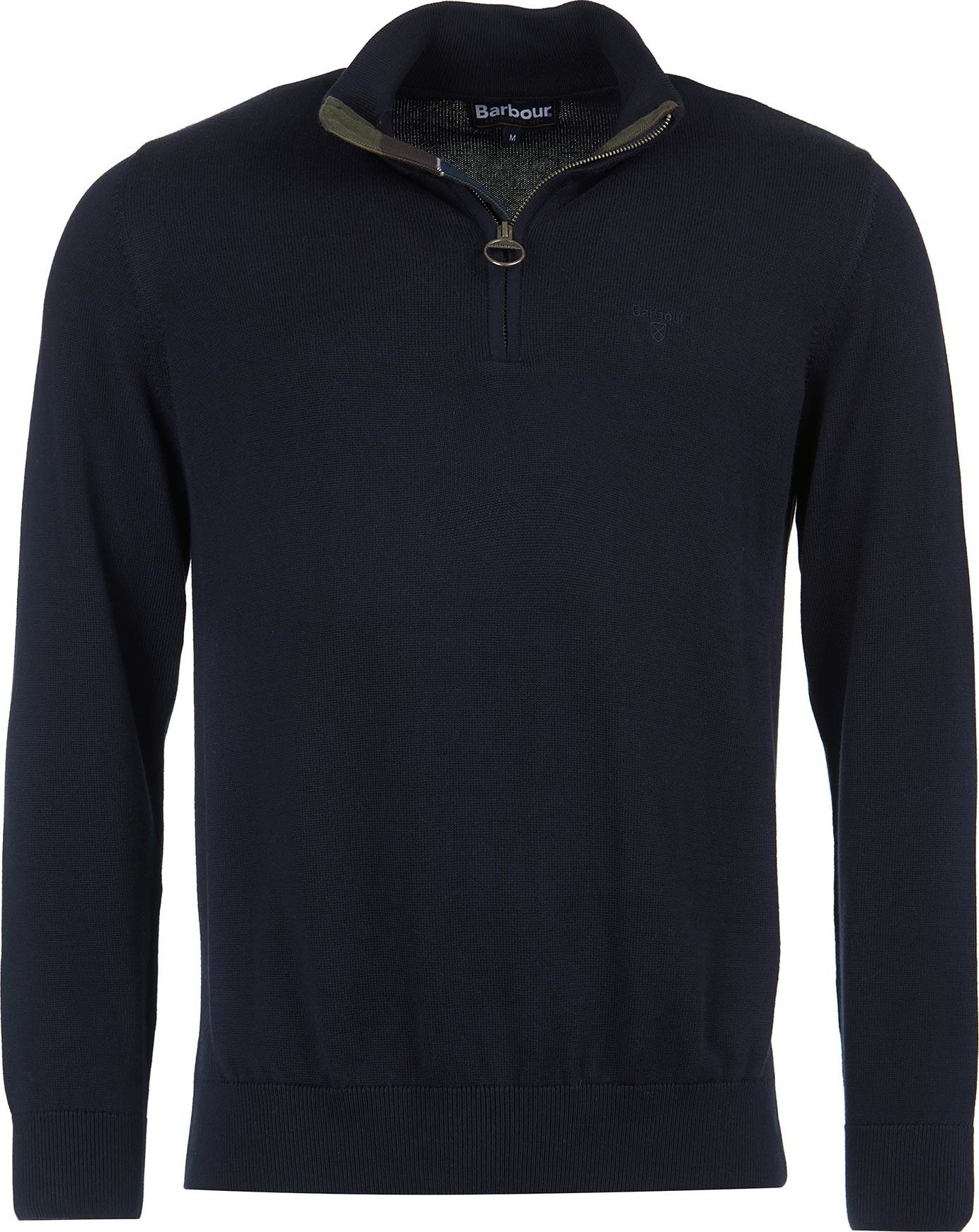 Barbour Men's Cotton Half Zip Navy Langermede trøyer M