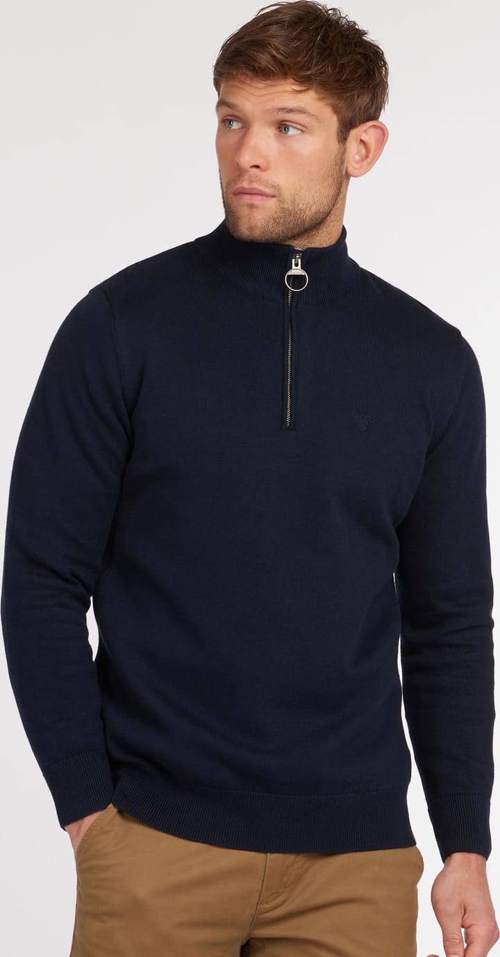 Barbour Men's Cotton Half Zip Navy Barbour