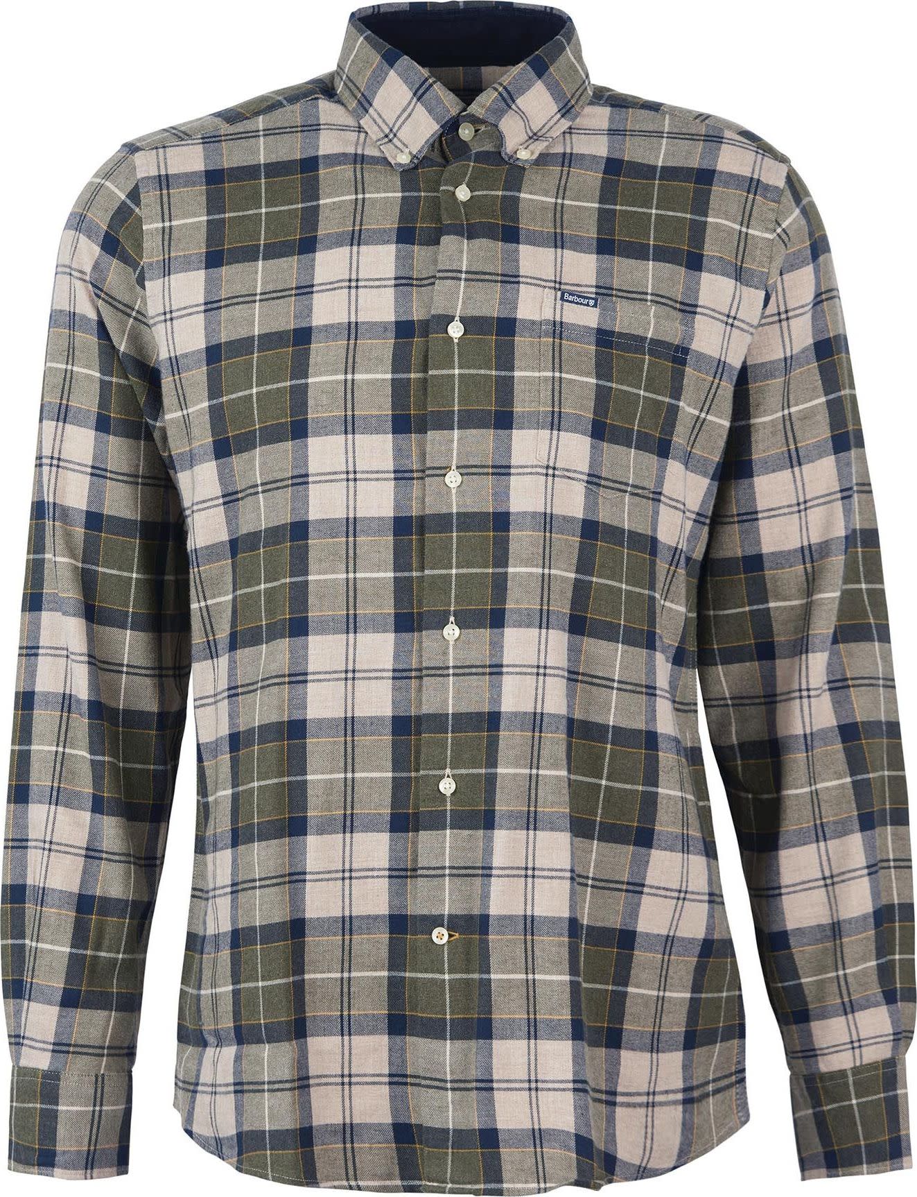 Barbour Men's Fortrose Tailored Shirt Forest Mist Tartan Langermede skjorter S