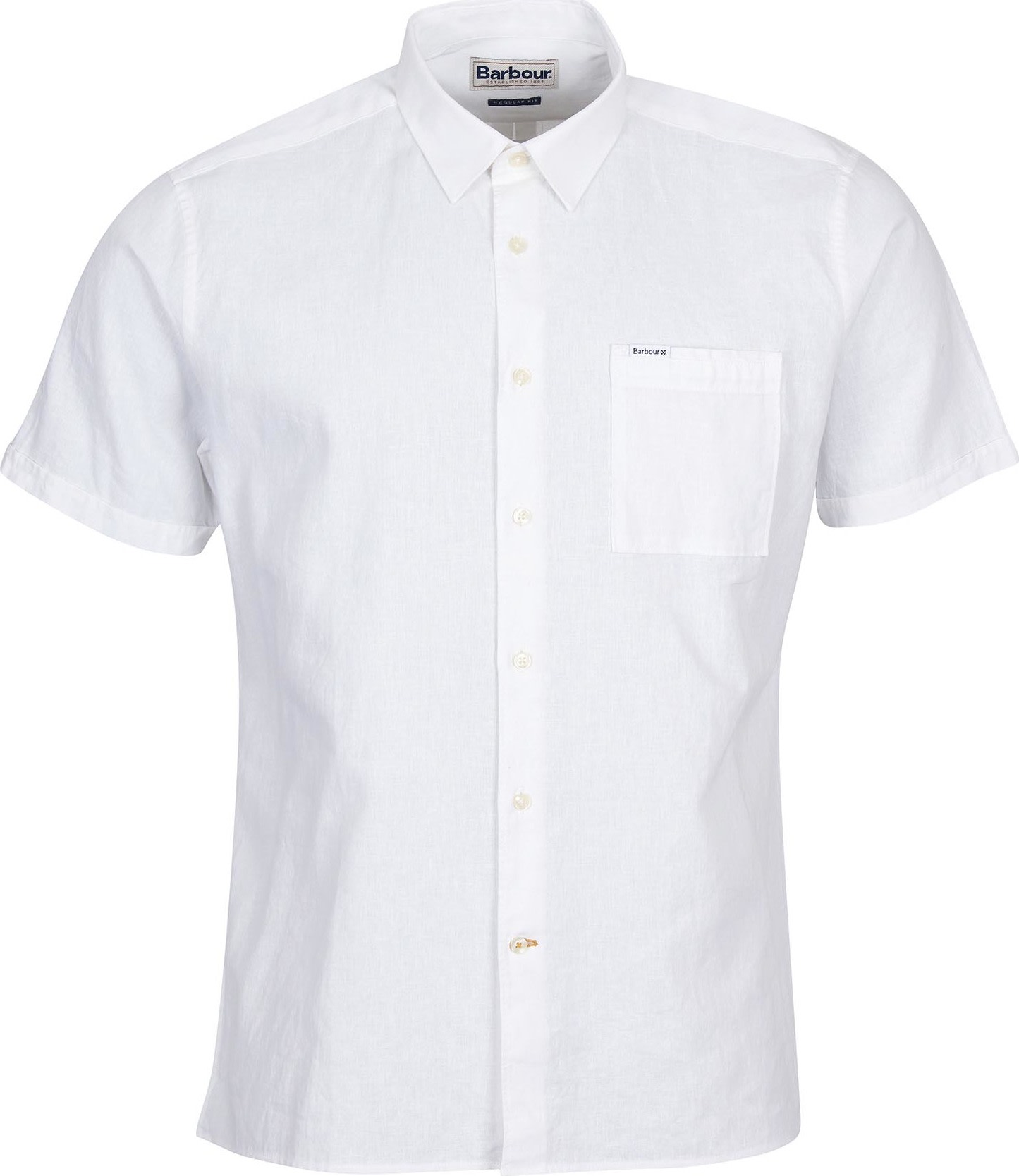 Men's Nelon Shortsleeve Summer Shirt White