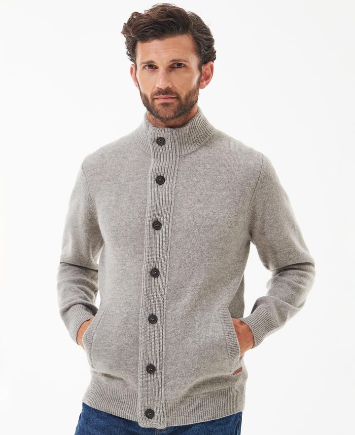 Barbour Men's Elbow-Patch Cardigan New Stone Barbour Barbour Men's Elbow-Patch Cardigan New Stone Barbour