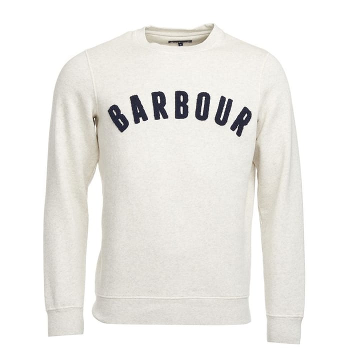 Barbour Men's Prep Logo Crew Ecru Marl Barbour Barbour Men's Prep Logo Crew Ecru Marl Barbour