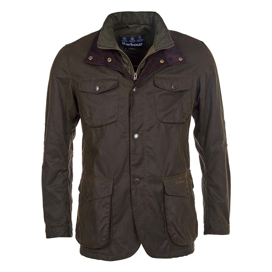 Barbour Men's Ogston Waxed Jacket Olive Muut kevyttakit M