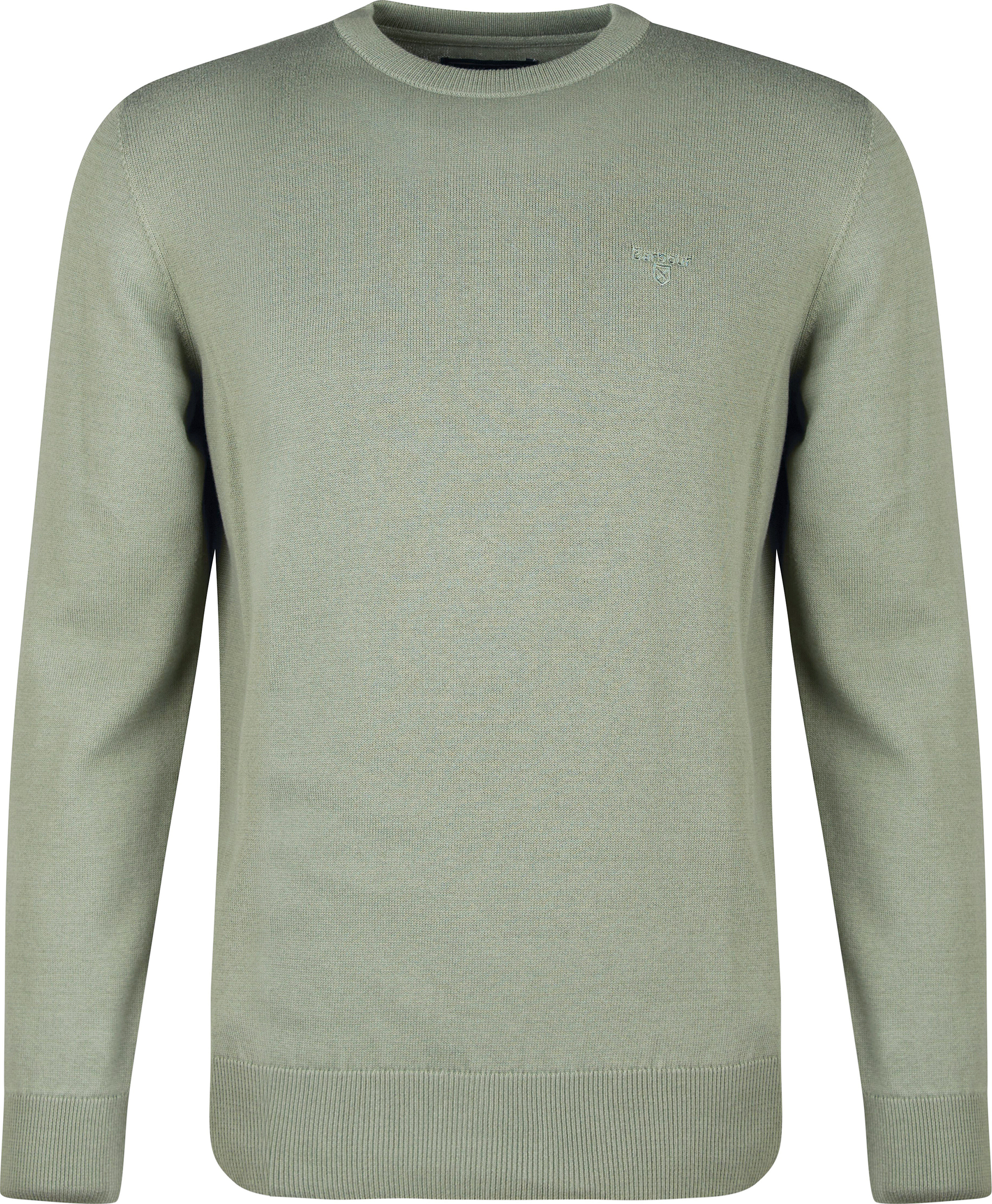 Barbour Men's Pima Cotton Crew Neck Agave Green Langermede trøyer XL