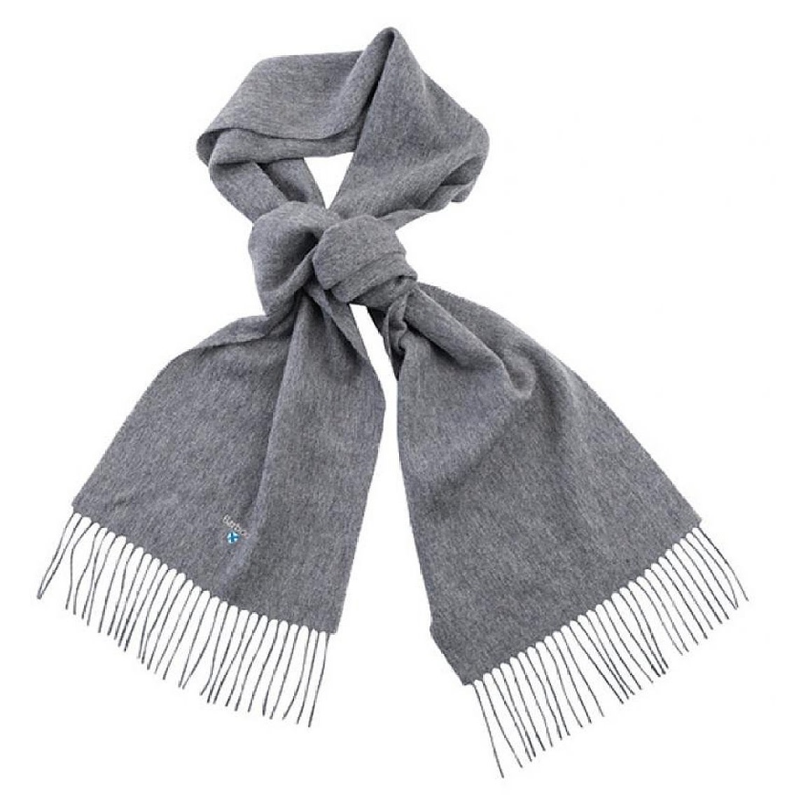 Barbour Unisex Plain Lambswool Scarf Lt Grey Marl Halsdukar OneSize