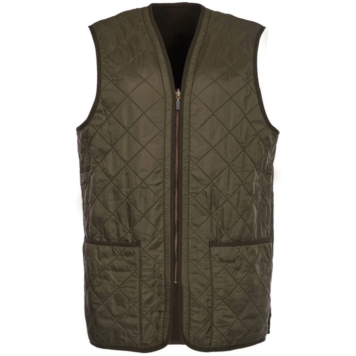 Barbour Men's Polarquilt Waistcoat Zip-In Dark Olive Check Barbour