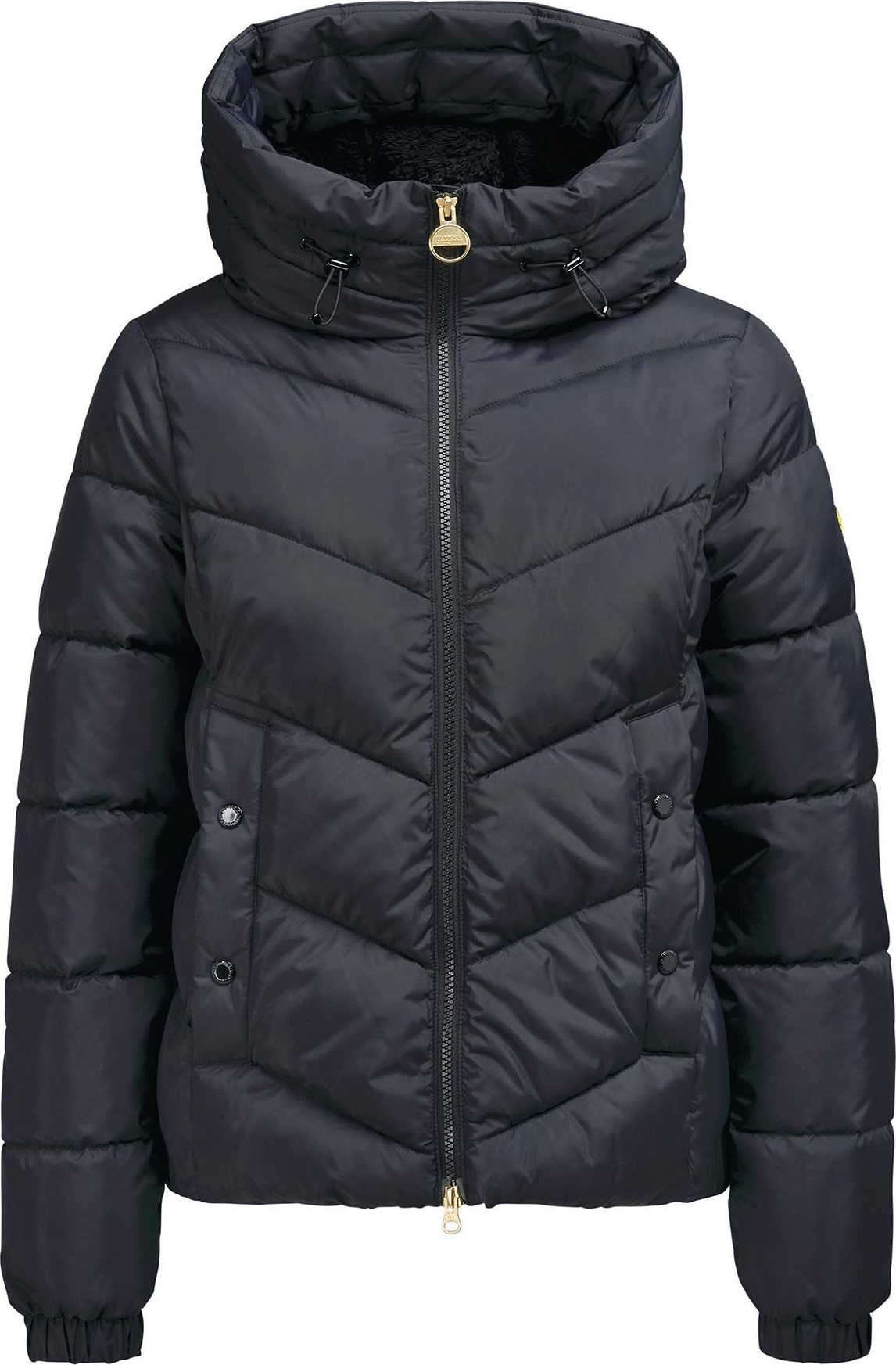 Women’s B Intl Long Boston Quilted Jacket Black