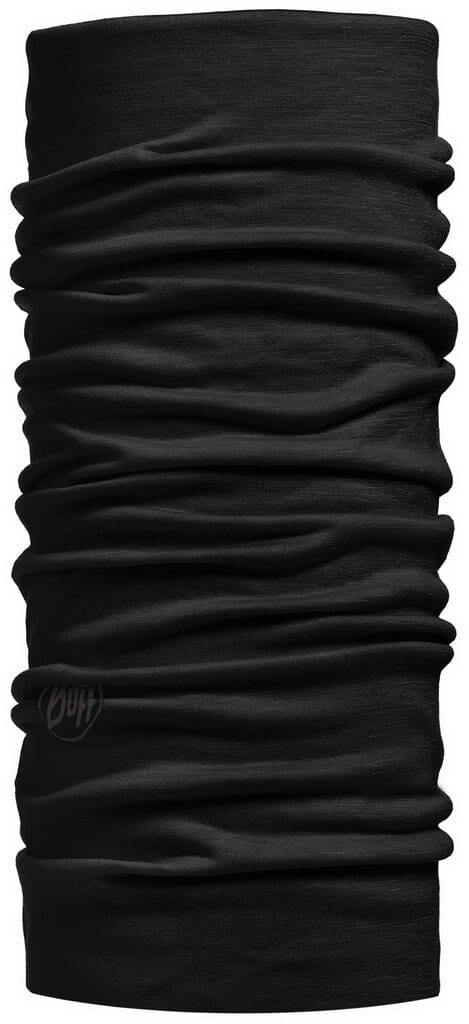 Buff Hals Lightweight Merino Wool Solid Black