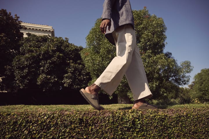 Birkenstock Boston Natural Leather Narrow Smooth Leather Concrete Gray Birkenstock