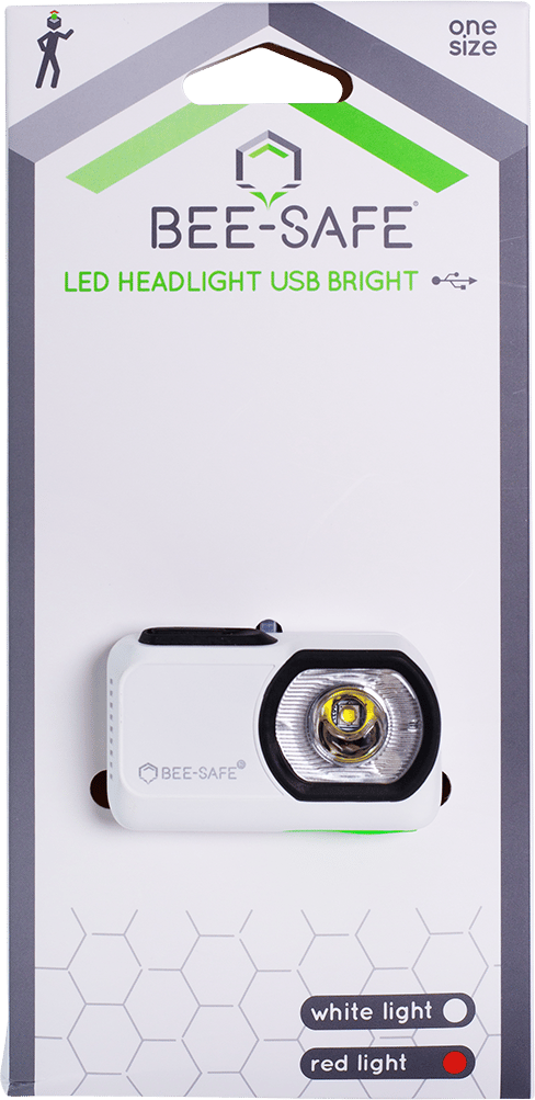 Bee Safe Led Headlight USB Bright White Bee Safe Bee Safe Led Headlight USB Bright White Bee Safe