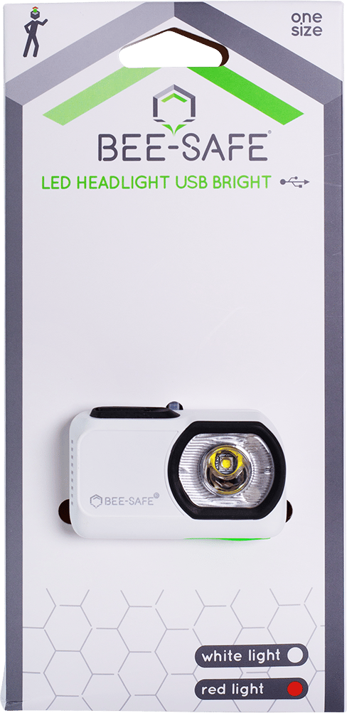 Led Headlight USB Bright White Bee Safe