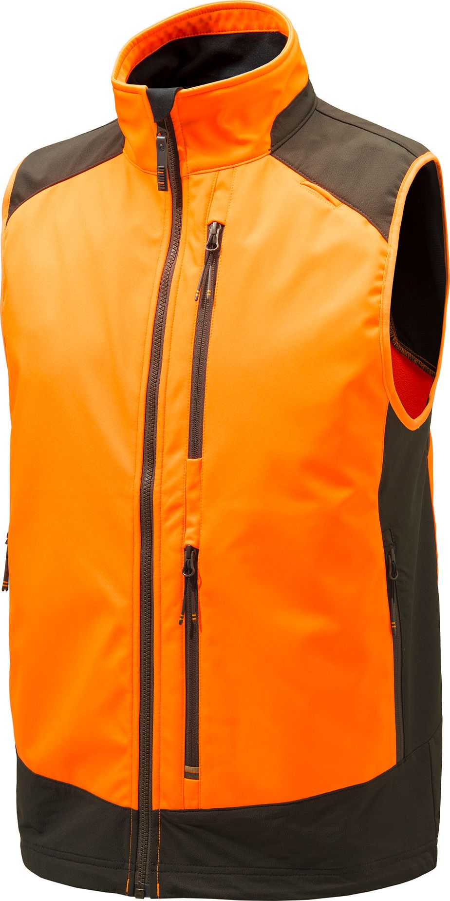 Men's Butte Softshell Vest Orange & Brown