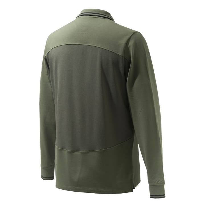Beretta Men's Airmesh Polo Long Sleeve Green Beretta