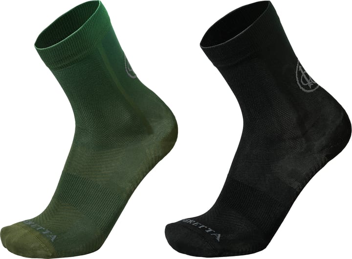 Men's Short Shooting Socks Black & Green Beretta