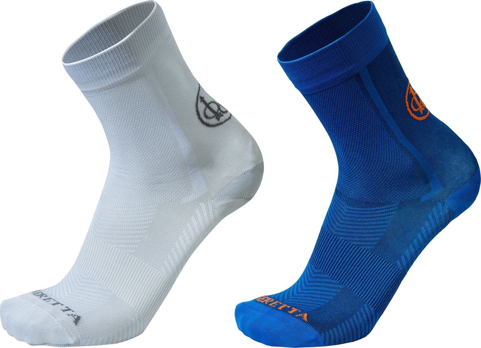 Men's Short Shooting Socks White & Blue
