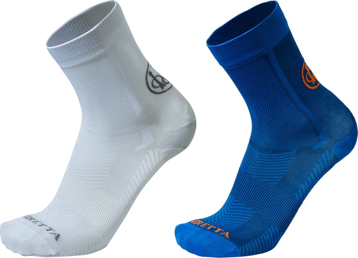 Men's Short Shooting Socks White & Blue Beretta