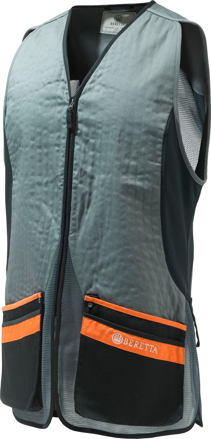 Men's Silver Pigeon Evo Vest Grey & Orange Beretta