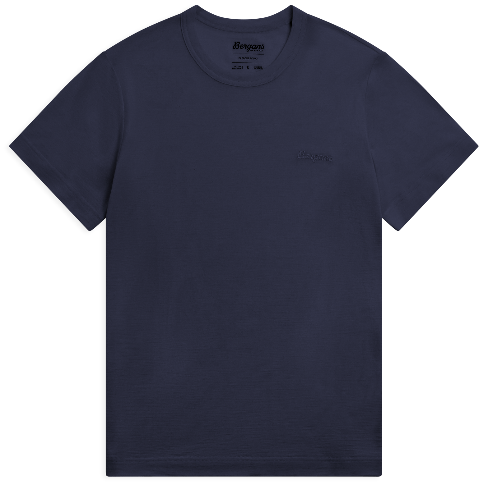 Bergans Women's Logo Merino Tee Navy Blue