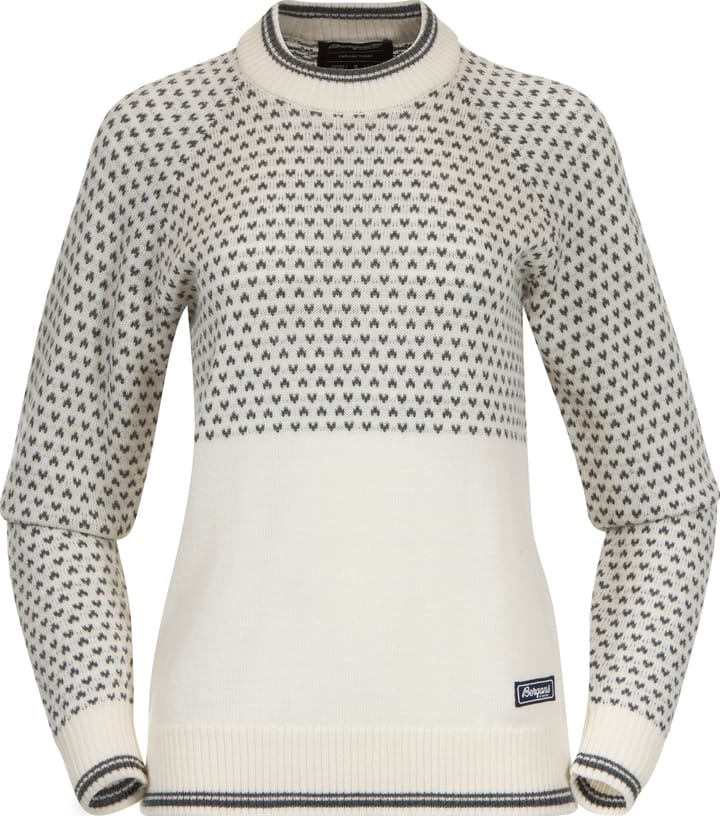 Women's Alvdal Wool Jumper  Vanilla White/Solid Dark Grey Bergans