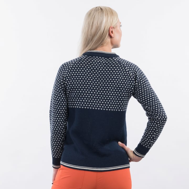 Bergans Women's Alvdal Wool Jumper (2022) Chianti Red/Vanilla White Bergans