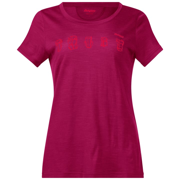 Bergans Backpack Wool Women's Tee Bougainvillea/Strawberry Bergans