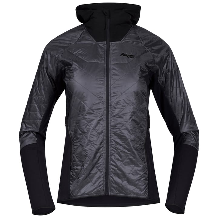 Bergans Women's Cecilie Light Insulated Hybrid Jacket Solid Dark Grey/Black Bergans