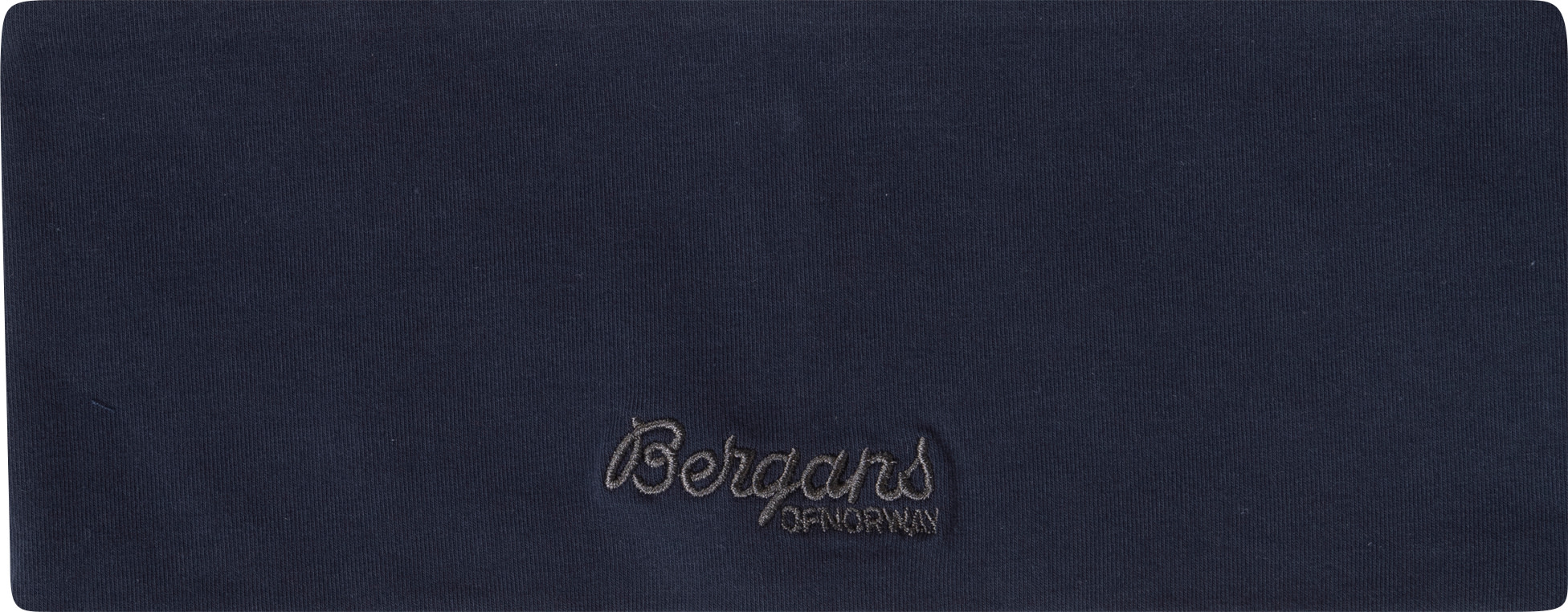 Bergans Junors' Cotton Headband Navy Blue/Solid Dark Grey
