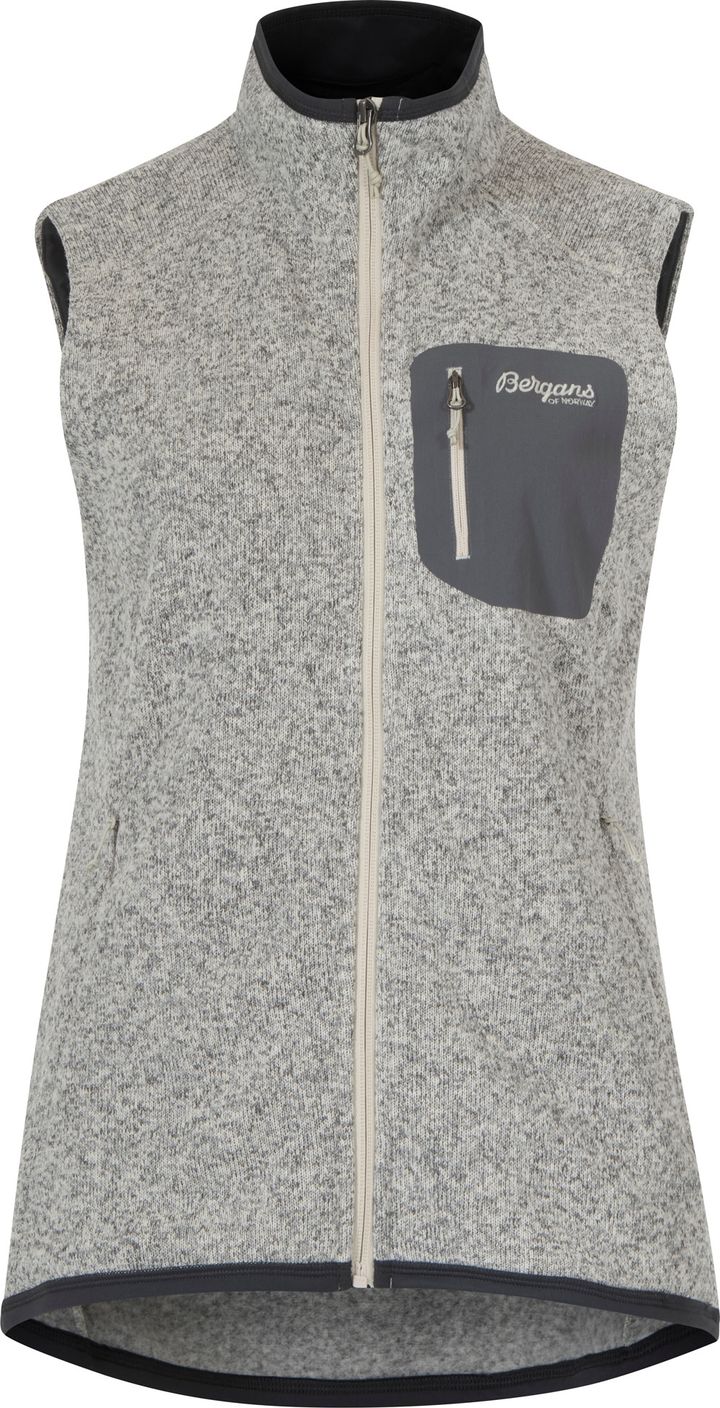 Women's Kamphaug Knitted Vest Chalk Sand Bergans