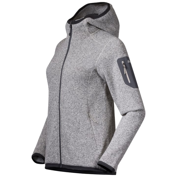 Bergans Women's Kamphaug Knitted Hoodie Chalk Sand Bergans