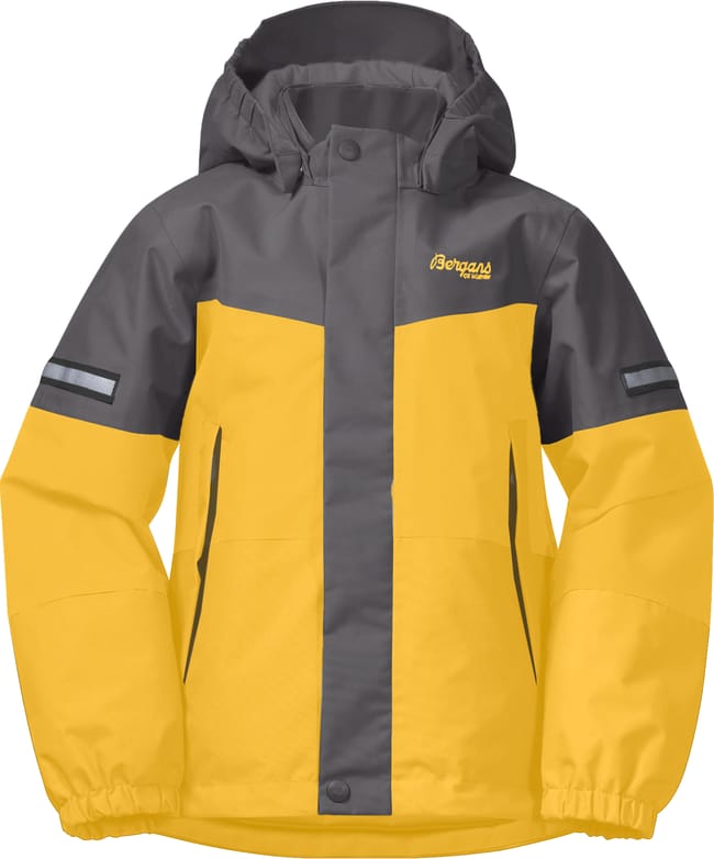 Bergans Kids' Lilletind Insulated Jacket Light Golden Yellow/Solid Dark Grey