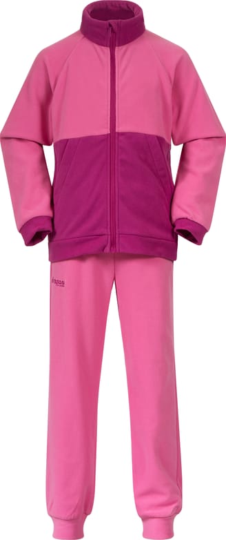 Bergans Kids' Smådøl V5 Longzip Set Ibis Rose/Fandango