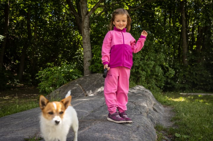 Kids' Smådøl V5 Longzip Set Ibis Rose/Fandango Purple Bergans