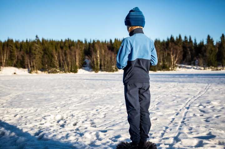 Kids' Smådøl V5 Longzip Set Navy Blue/Riviera Blue Bergans