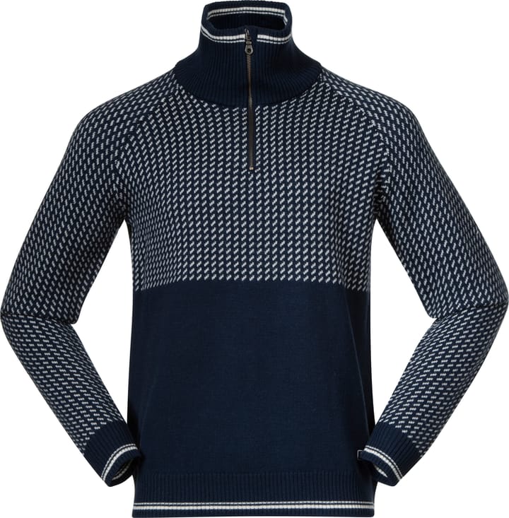 Men's Alvdal Wool Half Zip Navyblue/Vanillawhite Bergans