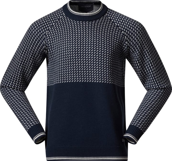 Bergans Men's Alvdal Wool Jumper Navy Blue/Vanilla White Bergans